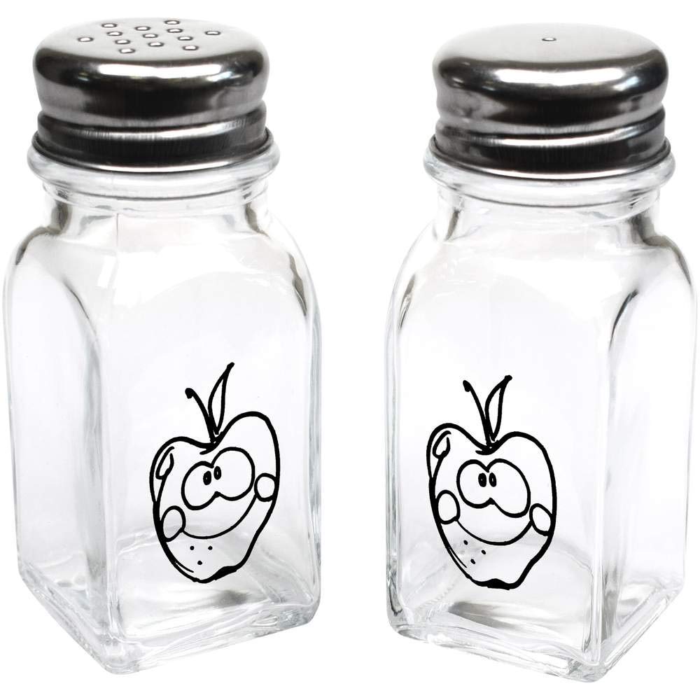 'Happy Apple' Glass Salt & Pepper Shakers (SH00014681)