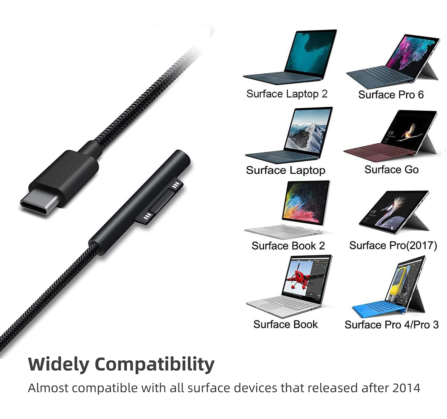 Amazon.co.jp: USB C充電コード Surface Cable USB TypeCコード