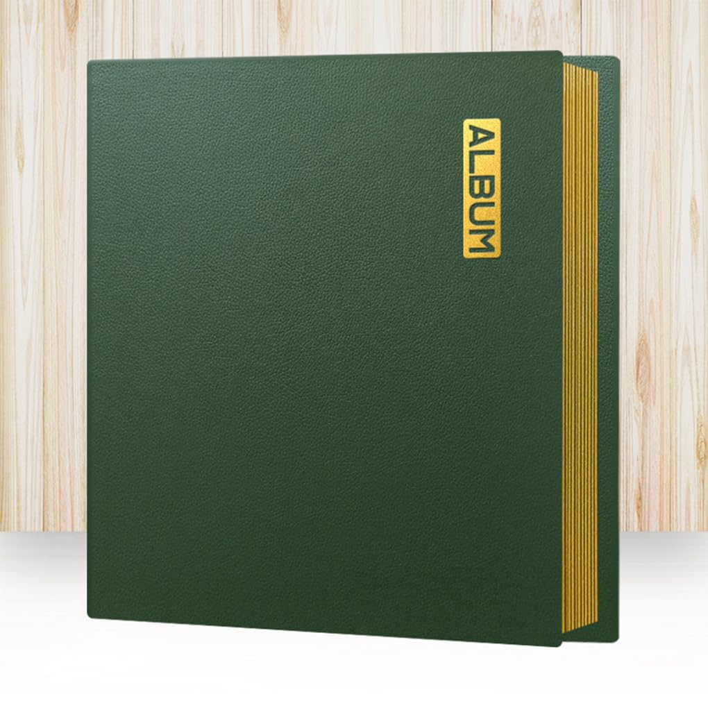 PU Ślubny album fotograficzny A4, samoprzylepny, samoprzylepny, folia rzemieślnicza, ochrona scrapbookingu, pamiątkowa książka do wielokrotnego napełniania, czerwona/czarna karta