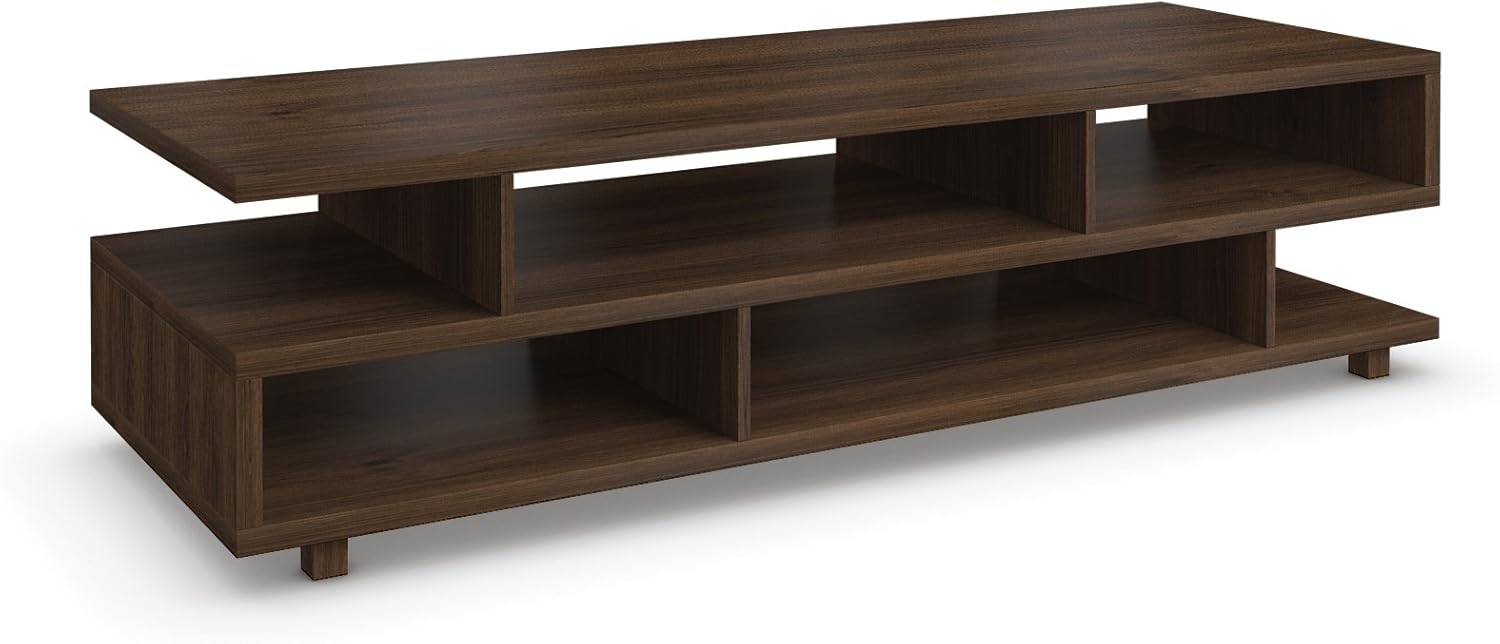 Jacinta Small Asymmetric Shelf Unit (Walnut Veneer) Amazon.co.uk