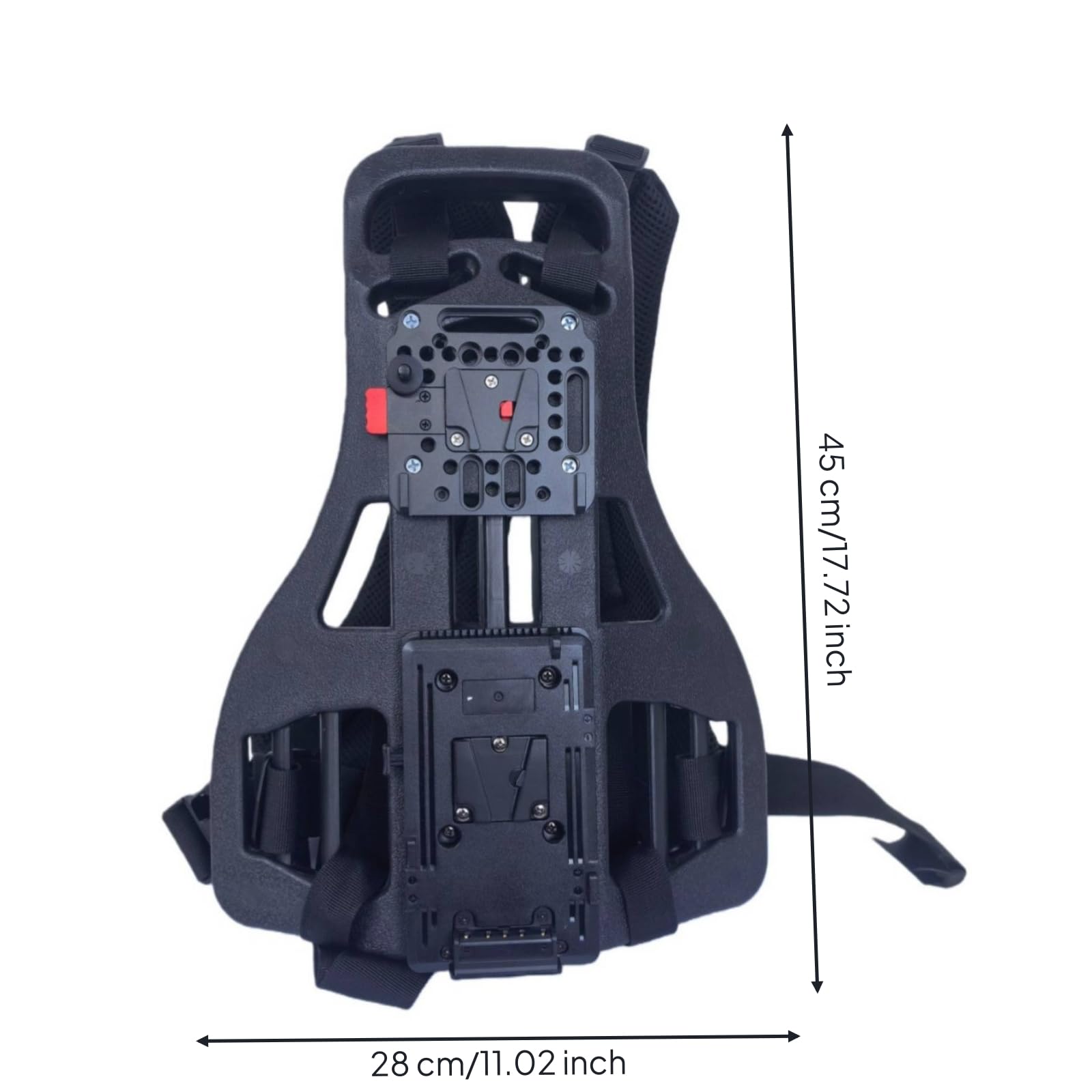 Gralara Arnés con Placa Montaje Libres Soporte Ajustable para Streamers, Camarógrafos, Transmisión en Emisión, Exteriores