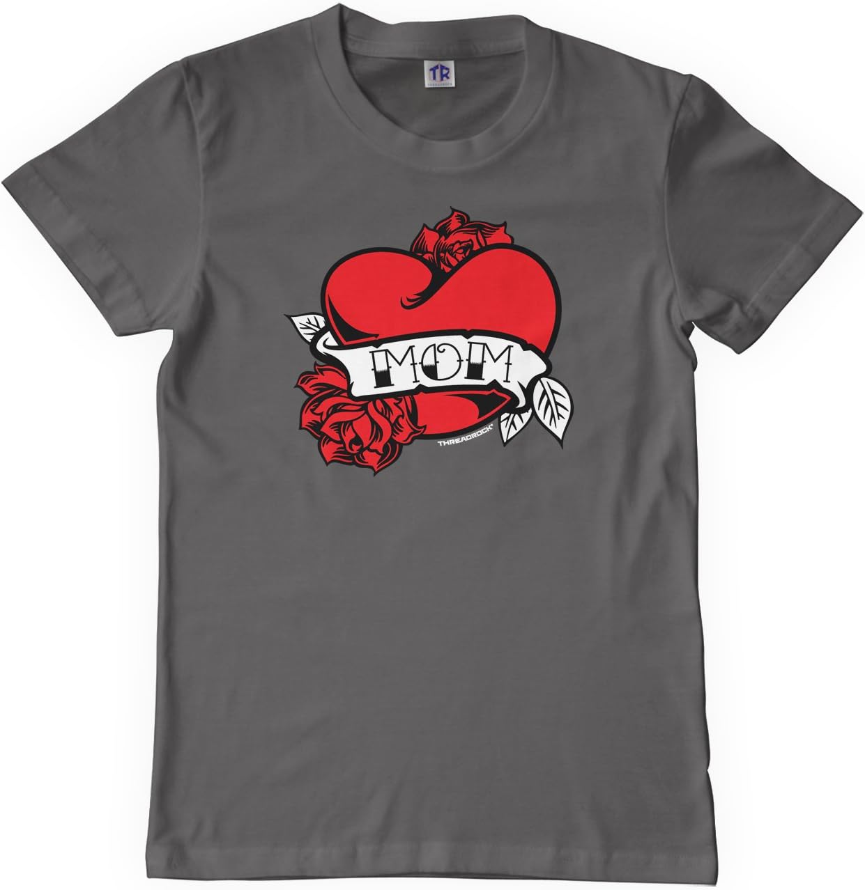 Threadrock Big Boys' Mom Heart Tattoo Youth T-Shirt