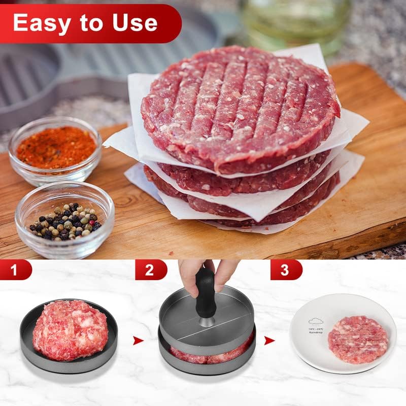 Image of Metal Meat Grinder Attachment for Kitchen Aid Stand Mixer, Sausage Stuffer, Burger Press Maker, Food Processor Accessories for KA Machine