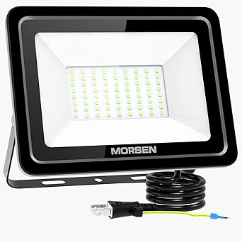 Amazon Co Jp 超薄型 明るい Morsen Led投光器 電球色 Led作業灯 100w 10ｗ相当 Smd チップ 100lm 1 8コード Pse適合 Ip66防水 極薄型 プラグ ワークライト 工事用ライト Ledライト 灯光器 作業灯 外灯 100v 屋外 屋外用 野外 防水 看板灯 集魚灯 駐車場用