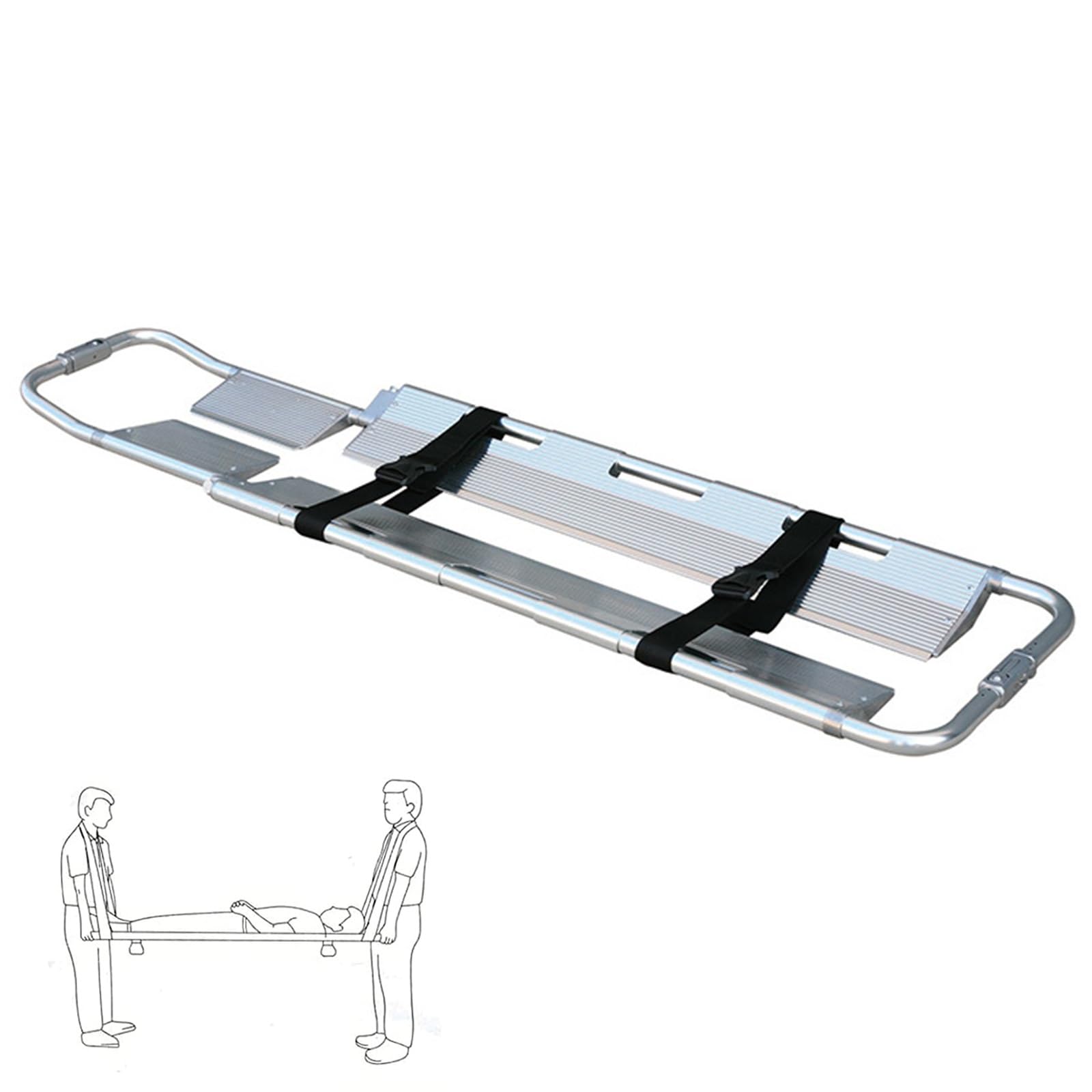 SWENEEN Rescue Basket Stretcher, Mover Transport Stretcher,Folding Stretcher For Emergency,Spine Board Stretcher Backboard For Patient,Assist Back Stretcher For Hospital Clinic,
