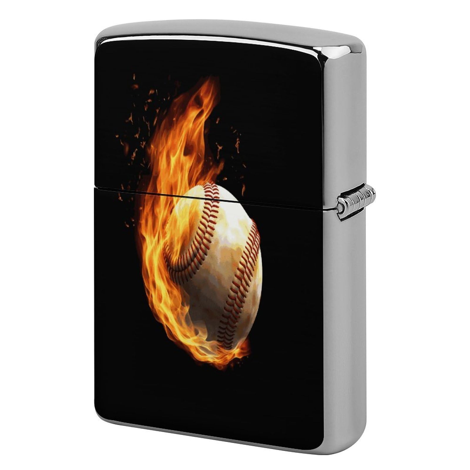 Fodpand Style Fire Baseball Metal Lighter Case Cover Lighter Sleeve