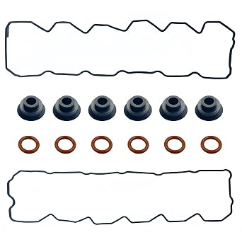 Upper Valve Cover & Lower Rocker Box Gaskets Kit Compatible with Dodge Ram 2003 2004 2005 2500 3500&2008 5.9L 2500 3500 Cummins ISB QSB