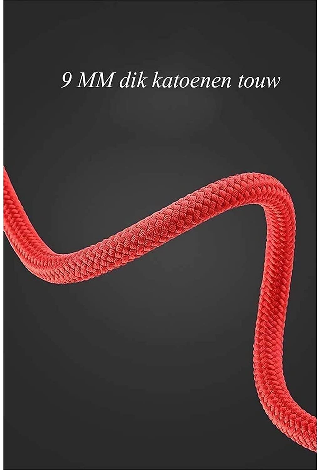 Corda da Salto ponderata for Fitness di Allenamento, Cuscinetto a Sfere Senza groviglio a velocità Rapida Corda for la Perdita di Peso, Maniglia Lunghezza Regolabile 9mm. Cotone in Tessuto