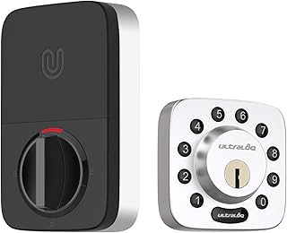Ultraloq U-Bolt Bluetooth Enabled Keypad Smart Deadbolt (Satin Nickel) | 5-in-1 Keyless Entry | Smartphone App for iOS and Android | Anti-peep Code | Auto Unlock & Auto Lock | Match Home Aesthetics
