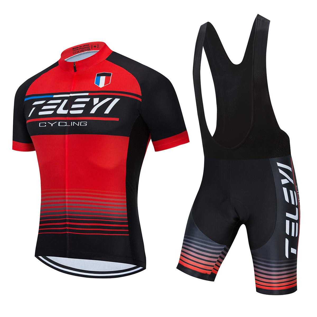 Men's Cycling Jersey Set, Summer Boys Bib Shorts Suits Mountain Bike Cycling Clothing Set Biking Riding Jerseys Breathable…