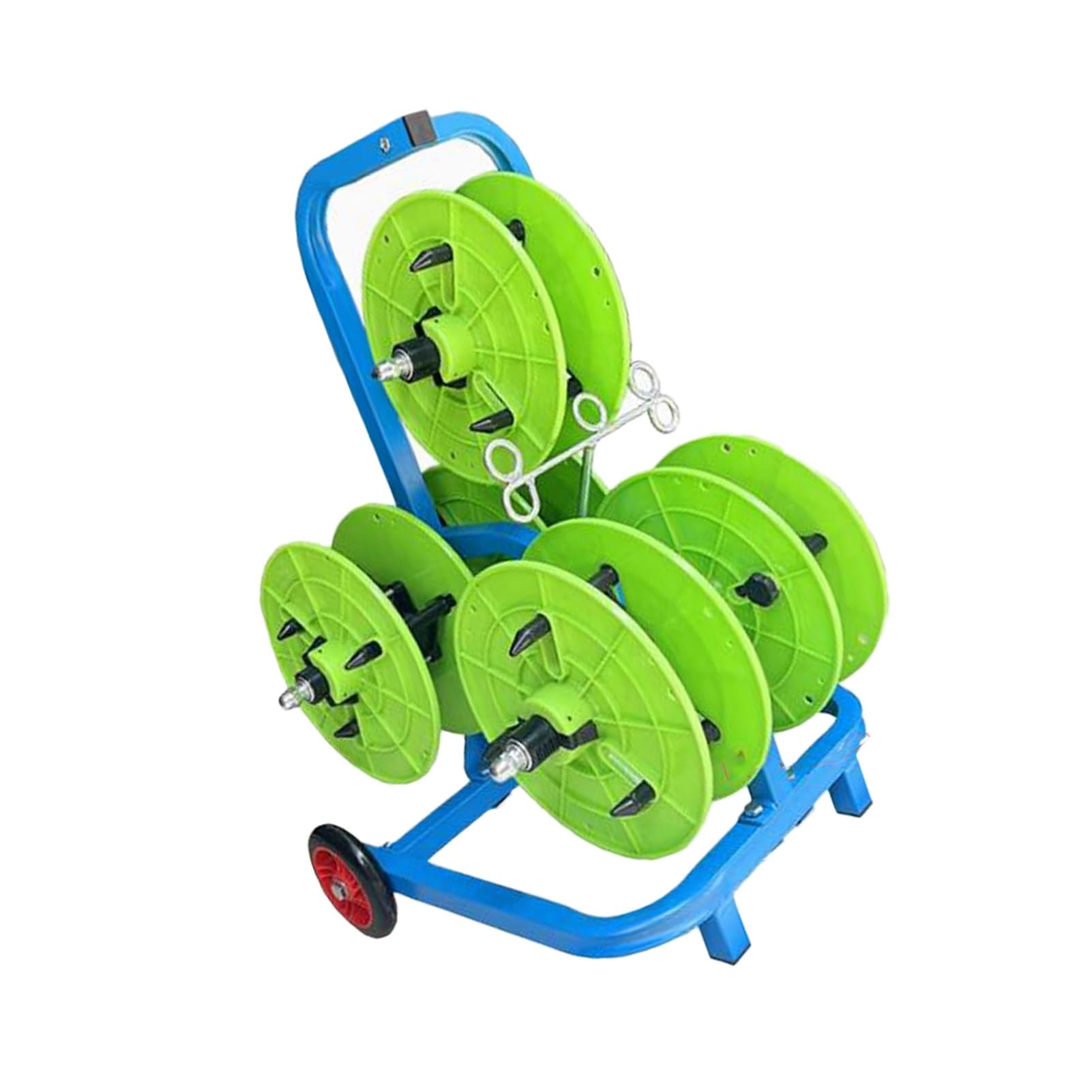 WDSOPK Wire Spool Rack,Multi-Spool Wire Rack Dispenser,5/6 Rods Heavy Duty Wire Spool Cart,for Ribbon Filament Automotive Wiring Storage (Green Style1)