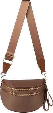 Crossbody Bags for Women Cross Body Purse Bum Bag Large Fanny Waist Pack with Adjustable Strap