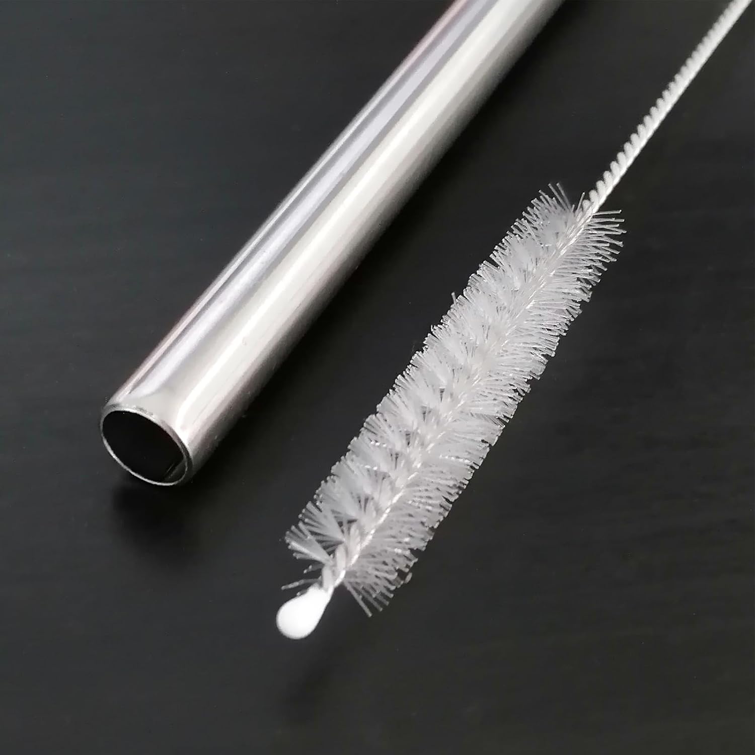 Replacement 316 Metal Stainless Steel Straw with Cleaning Brush Compatible for Owala FreeSip Sway 30oz Water Bottles, Eco-Friendly Alternative to Plastic Straws (30oz 8.19Inch)