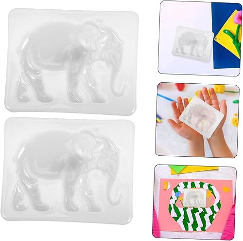 Miniatura 5 de Didiseaon 2 moldes de resina epoxi de elefante para herramientas de chocolate, moldes de elefante para moldes de resina, moldes de silicona para