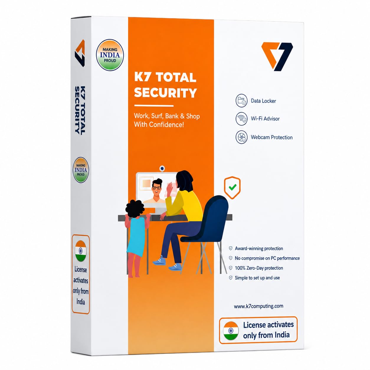 K7 Total Security Antivirus | 1 User 2 Years | Anti-Ransomware, Web Protection, Wi-Fi Security Advisor | Windows Desktop, Laptop, PC| Email Delivery in 2 hours-image-1
