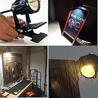 Vista 7 de 1 unids al aire libre 5W LED clip en luz resistente al agua ajustable escritorio soporte proyector lámpara letrero pizarra iluminación con enchufe