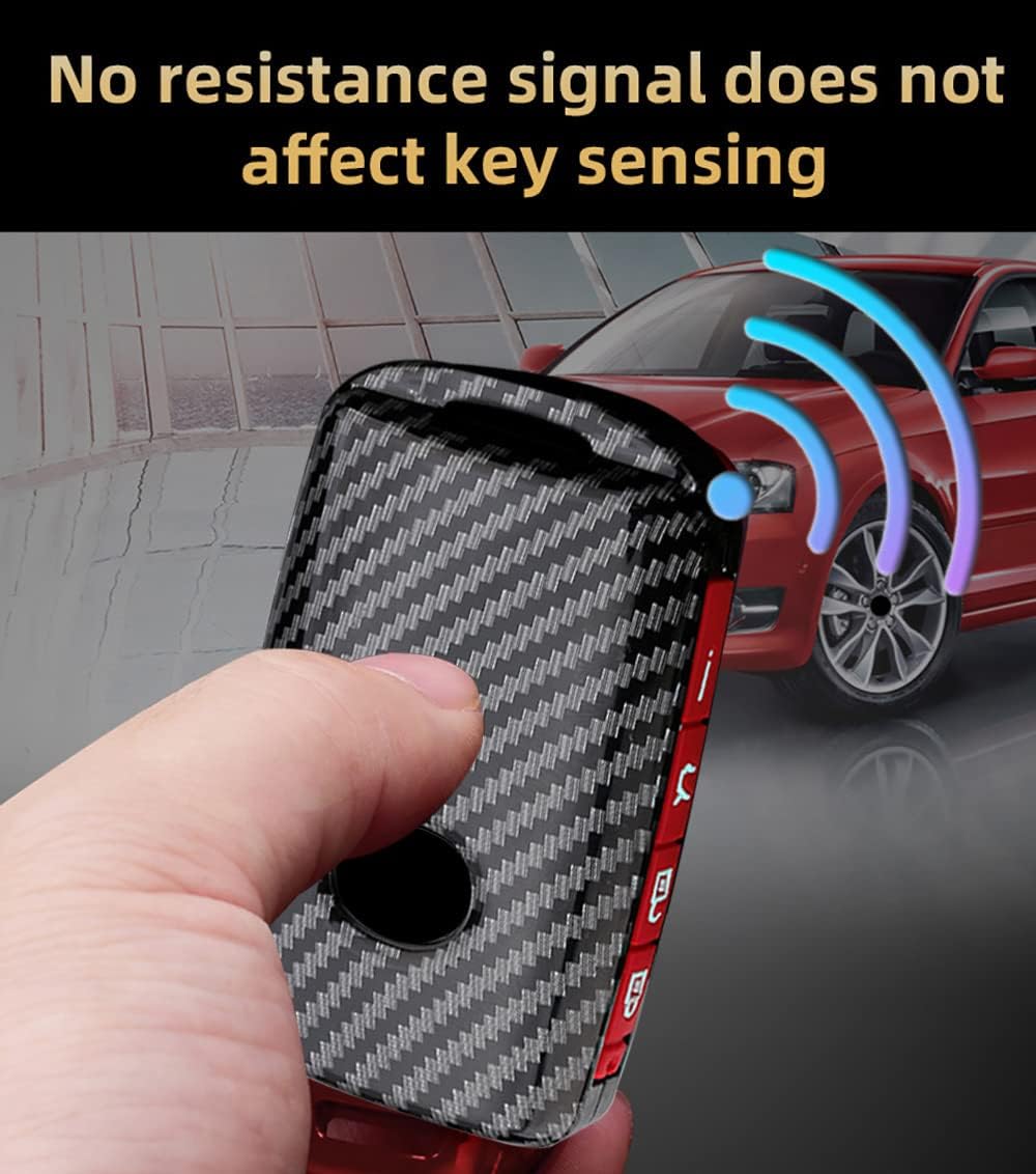 KUNIO Car Key Fob Cover Fit for Mazda 3 Alexa CX-30 CX-4 CX-5 CX-8 Key Protective Cover Keychain ABS Key Holder 4 Buttons