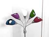 Vista 2 de Paquete de 2 pantallas de plástico Quaray T50 de 4-1/2 pulgadas para lámpara de pie Torchiere