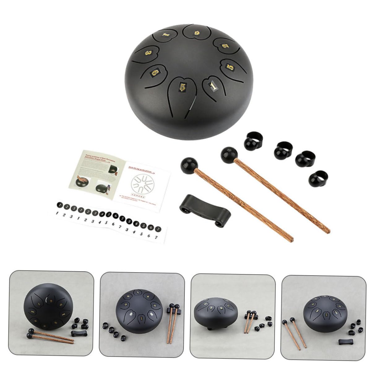 Gatuida Instrumento de Lengüeta Etéreo Portátil para Principiantes Instrumento de Percusión de Mano para Amantes la Música en Casa