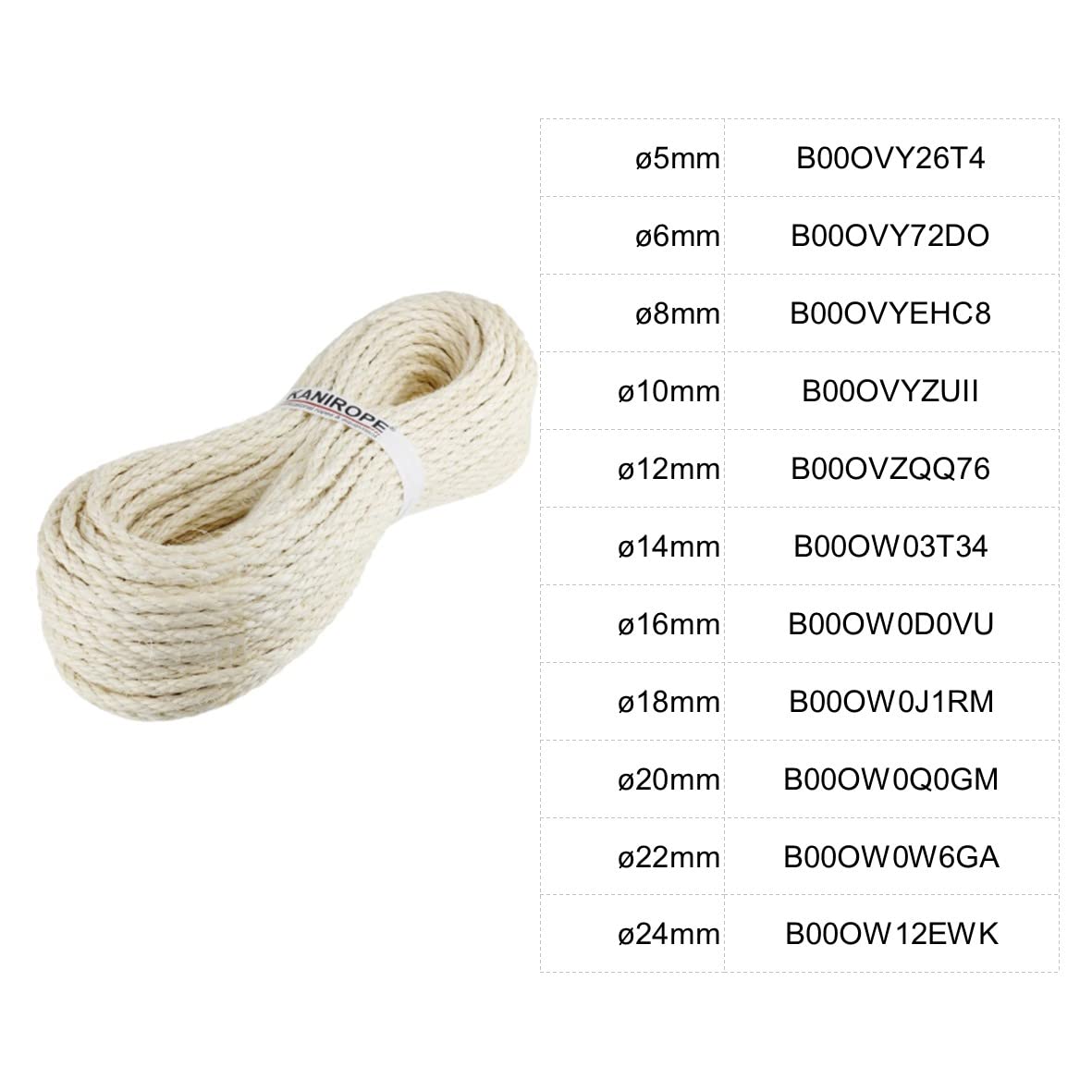 Kanirope® Sisalseil AGAVE ø5mm 100m 3-litzig gedreht