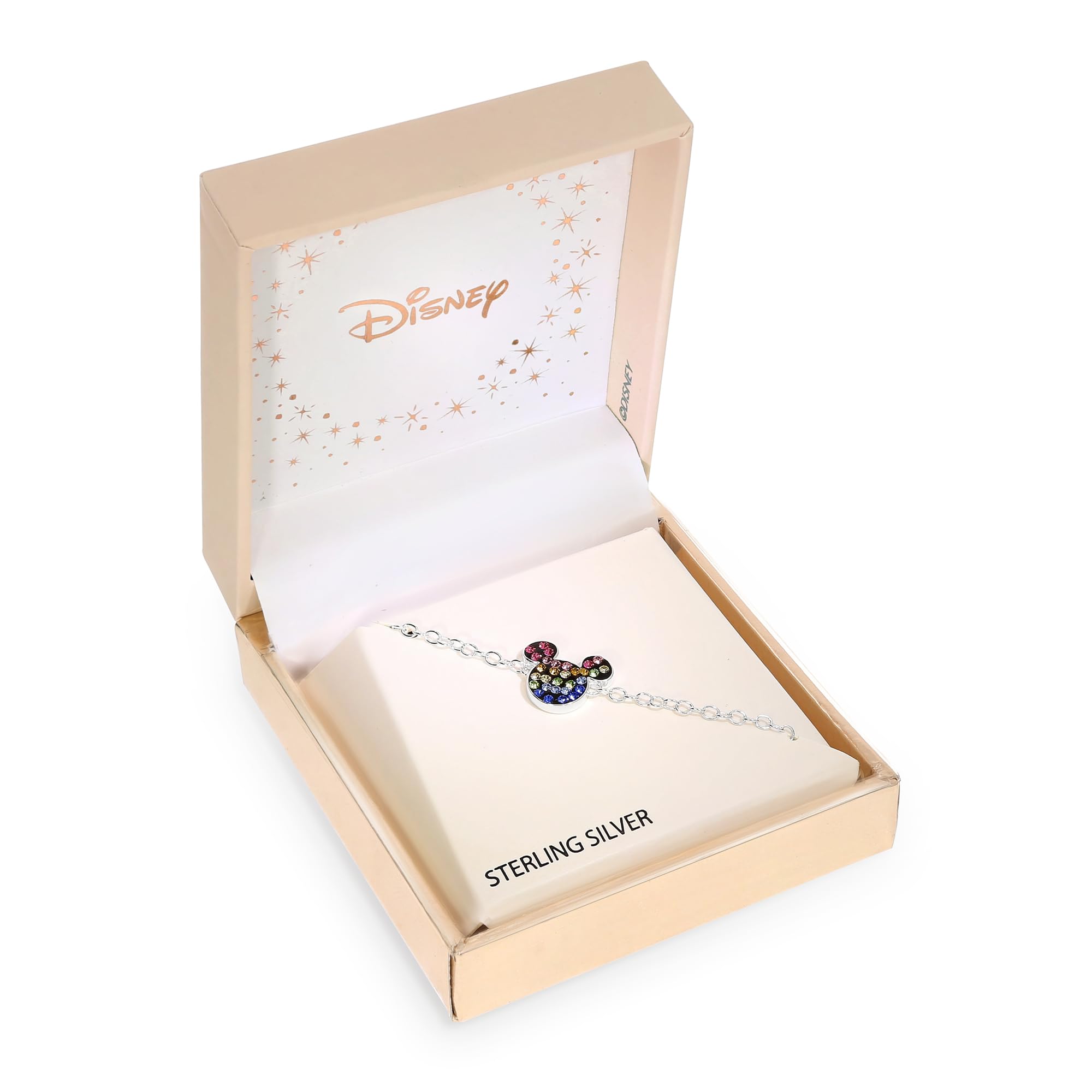 Disney Mickey und Minnie Maus Armband fur für Damen aus Sterling Silber, 14+3 cm