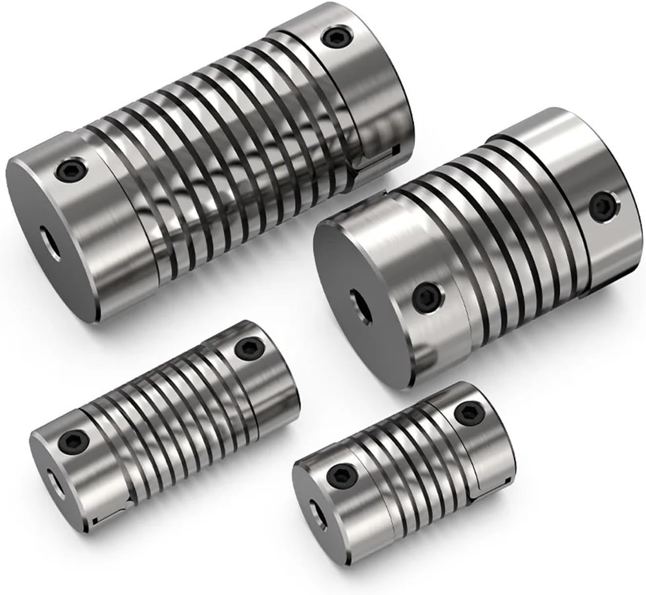 Spring Coupling D26L50 Flexible Thread Eccentric Angle Aluminum Alloy Encoder Coupling Small Motor Elastic Stepper Motor(6x10)