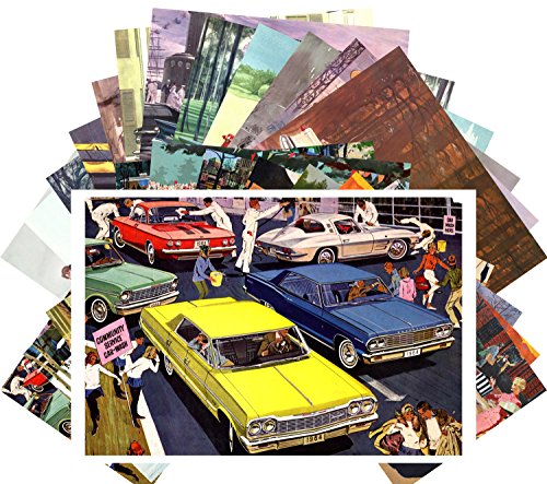PIXILUV 24pcs Sixties Car Ads