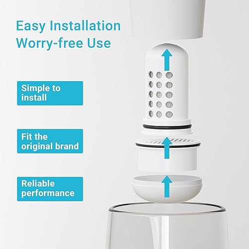 Miniatura 6 de AQUA CREST Filtro de agua compatible con sistemas de dispensador y jarra Lifestraw Home, repuesto para filtro de agua Lifestraw, reduce el cloro y