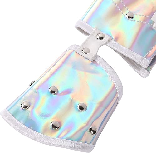 Miniatura 7 de YiZYiF - Armaduras góticas de hombro steampunk PU metal remaches brazo armadura brazalete cuerpo pecho arnés Cosplay traje accesorio