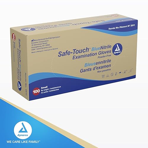 Miniatura 7 de Dynarex SafeTouch Guantes de nitrilo para exámenes, sin látex, libre de polvo.