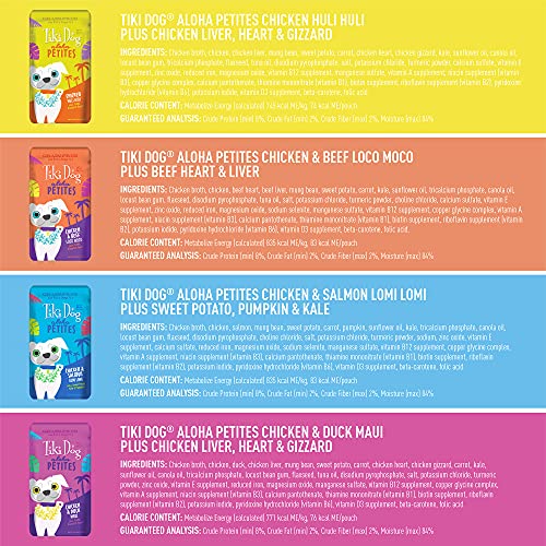 Tiki Canine Aloha Petites, Selection Pack, Nutrient Dense Meat, Moist Canine Meals For Small Breed Canine and All Life Levels, 3 oz. Pouch, Pack of 12 Tiki Canine Aloha Petites, Selection Pack, Nutrient Dense Meat, Moist Canine Meals For Small Breed Canine and All Life Levels, 3 oz. Pouch, Pack of 12