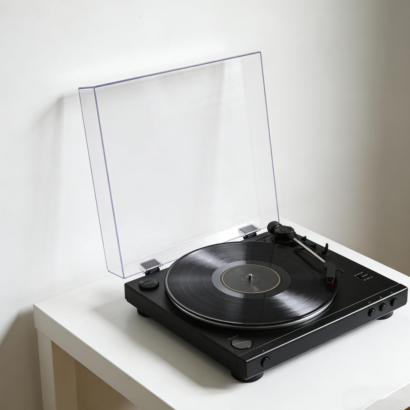 Copertura Antipolvere Trasparente per Giradischi Vinile Protezione e Design Resistente Adatta per Uso Domestico