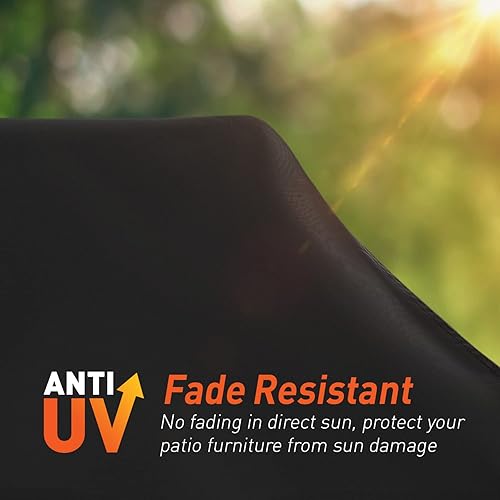 Miniatura 6 de Arcedo Funda impermeable para muebles de 3 plazas, funda de sofá de exterior para sofá de patio, protección para todo tipo de clima, para asiento de