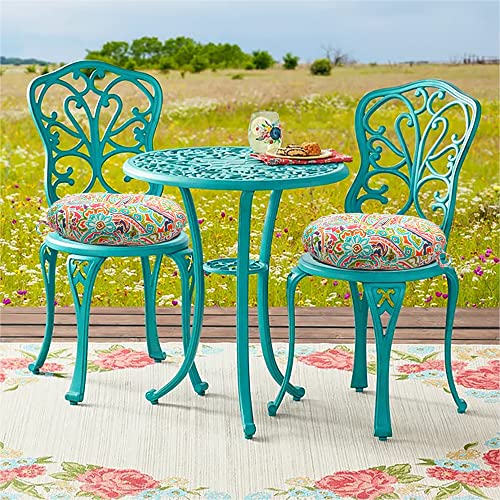 Funhome Patio Chair Cushions 2 Pack, Waterproof Tufted Outdoor Seat Cushions For Patio Furniture, 15 X 15 X 4 Inch, Round Bistro Chair Pasd For Wicker Chair Seat, Melora Paisley #TOP1