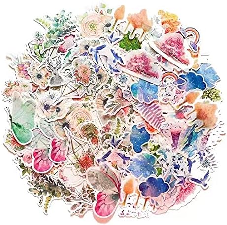MAXLEAF120PCS Colorful Vintage Plants Flowers Washi Stickers for Decoration Planner Phone Case Scrapbook (Fancy Garden)
