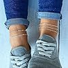 LYQNIHOB Lot de 5 Bracelets de Cheville Boho en Perles, Chaîne Multicouche en Argent, Accessoires de Plage Réglables, Bijoux de Pied pour Femmes et Filles #4