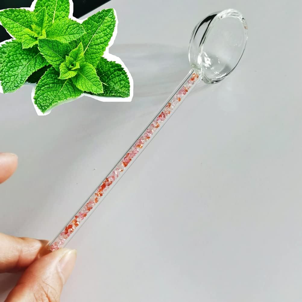 GAOGAO Ice Cream Bowl Set Dessert Glass Cups with Shinning Spoon Bar or Kitchen Cocktail Drinkware (two transparent stripe cup, 200ml)