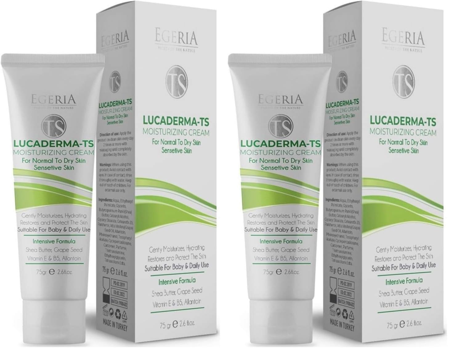 Egeria Lucaderma - Ts Nemlendirici Krem 75gr (2 paketi)