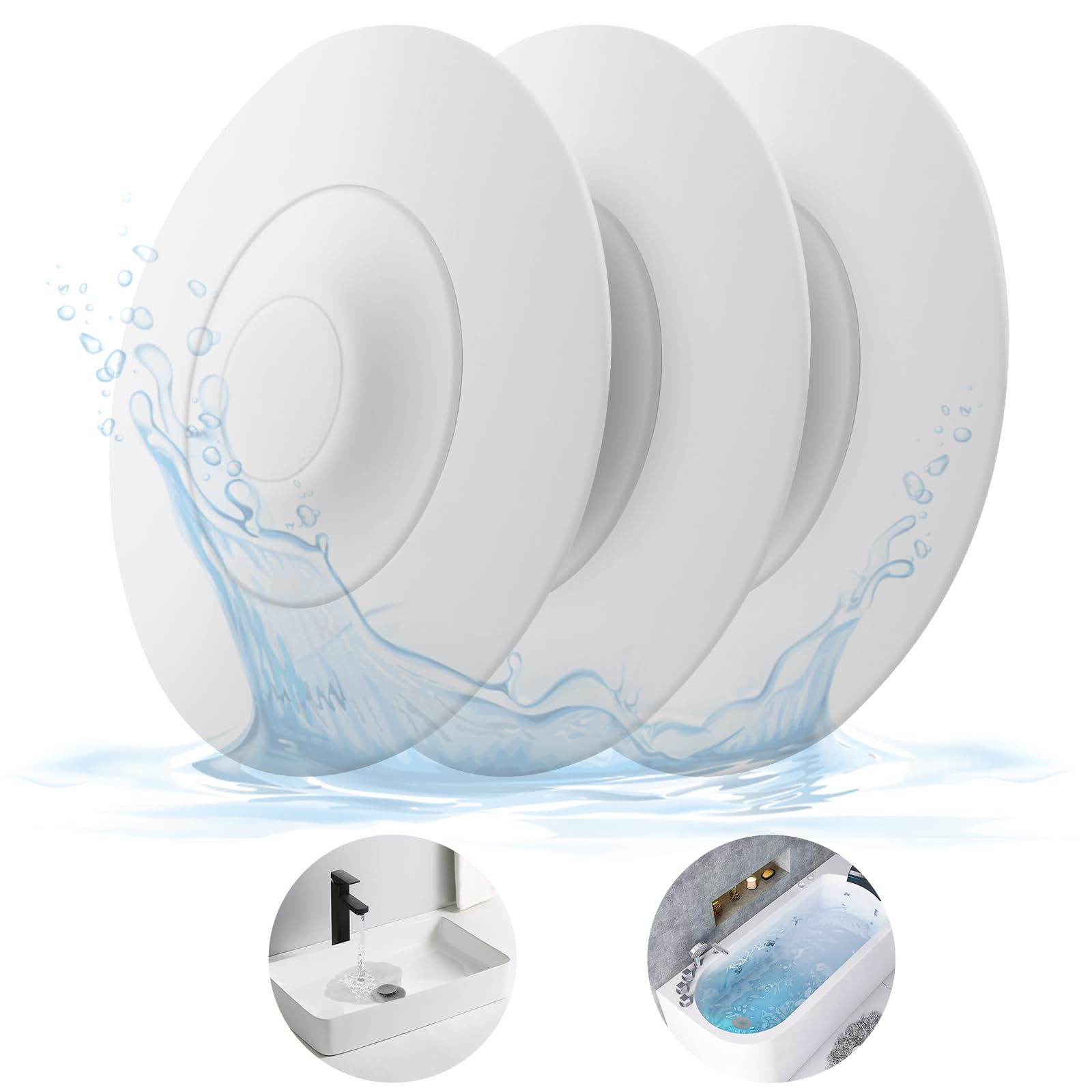 Tappo Di Scarico Con Valvola Di Ritiro In Silicone, Accessorio Per Lavandino, Scarico Lavabo - Foto 3