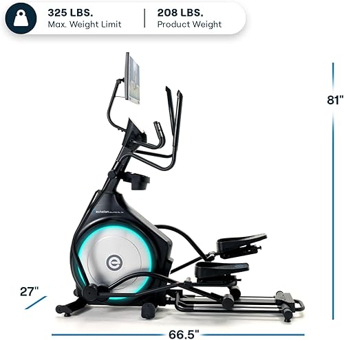 Miniatura 10 de Echelon Ellipse Series  Light Commercial-Grade Ellipticals for Full-Body, Low-Impact Cardio with 32 Resistance Levels, 15 Incline Levels, 20 Stride,