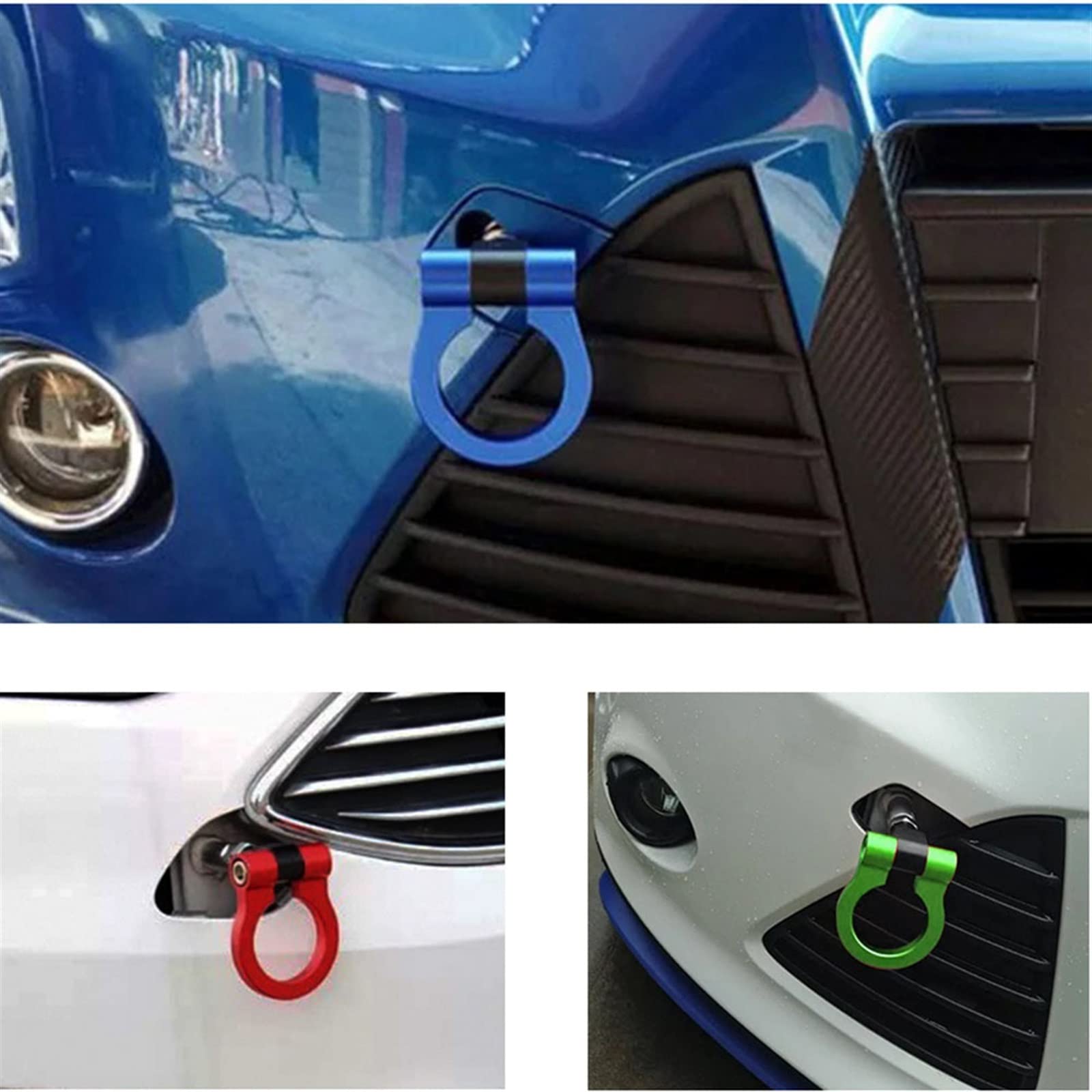 FAXIOAWA PortablPraktische Anhängerkupplungsform, Anhängerkupplung, Auto-Tuning, universelles Auto-Anhängerkupplungsring, Anhängerkupplungszubehör (Farbe: Rot)