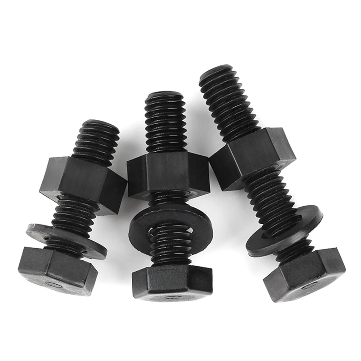 Black Nylon Outer Hex Screws, Nuts & Seals M3 M4 M5 M6 M8 M10 M12, Insulated Plastic Bolt Combination Set PA66 Hexagon (Color:40mm,Size:M6 (25Pcs))