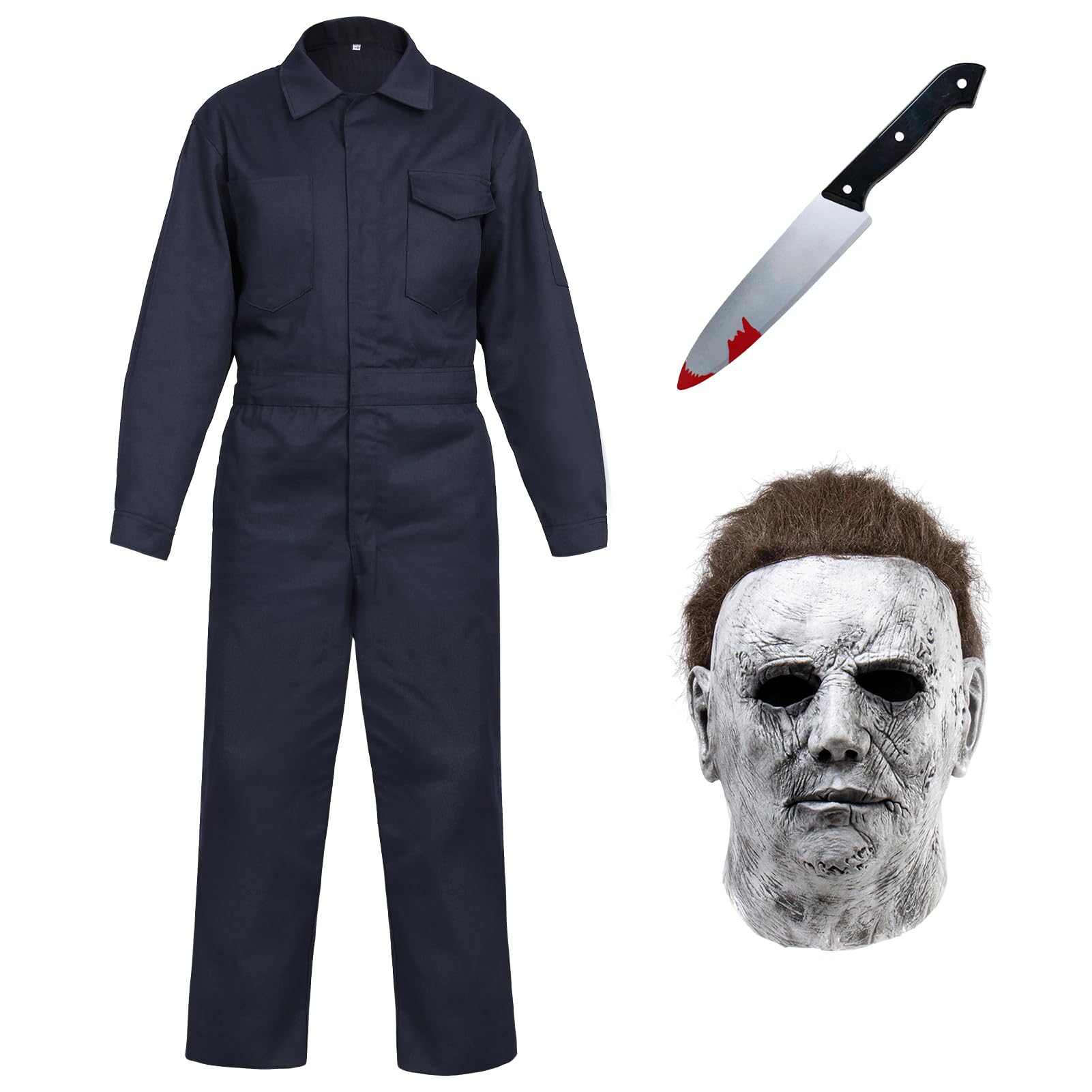 Alaiyaky Halloween Horror Killer Role Play Bodysuit (Style A, M) - Image 2
