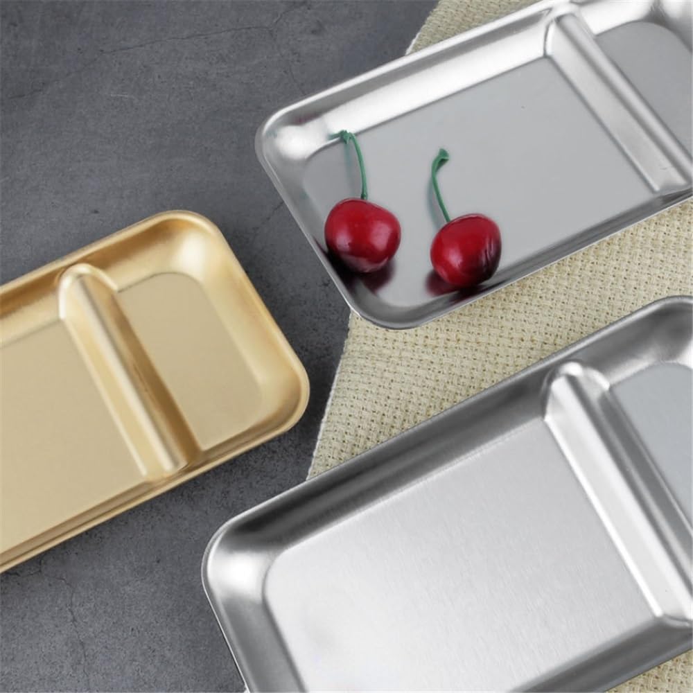 Mini Miski Taca na żywność ze stali nierdzewnej Talerze przekąski owocowe Zastawa stołowa(Gold)