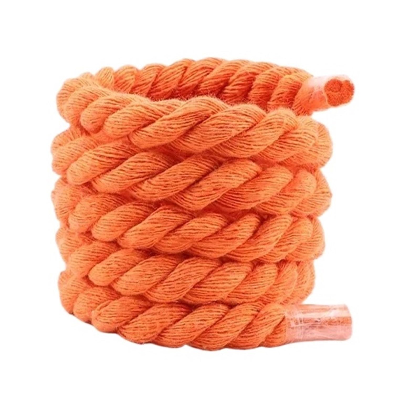 GPDNBIEU Shoelaces, Round Shoelace Cotton Weaving Bold Shoelaces For Sneakers Colorful 1CM Thicker Running Boots Shoe Laces(Orange,160cm)