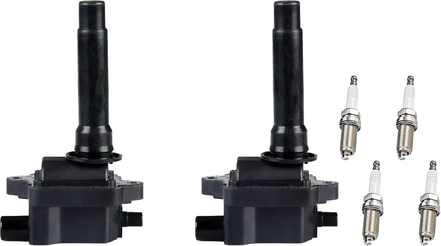 ENA Set of 2 Ignition Coil Pack with 4 Platinum Spark Plug Compatible with Kia Sportage 2.0L L4 Replacement for UF283 E501C 5C1186