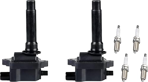 ENA Juego de 2 bobinas de encendido con 4 bujĂas de platino compatibles con Kia Sportage 2.0L L4 repuesto para UF283 E501C 5C1186 ENA Juego de 2 bobinas de encendido con 4 bujĂas de platino compatibles con Kia Sportage 2.0L L4 repuesto para UF283 E501C 5C1186