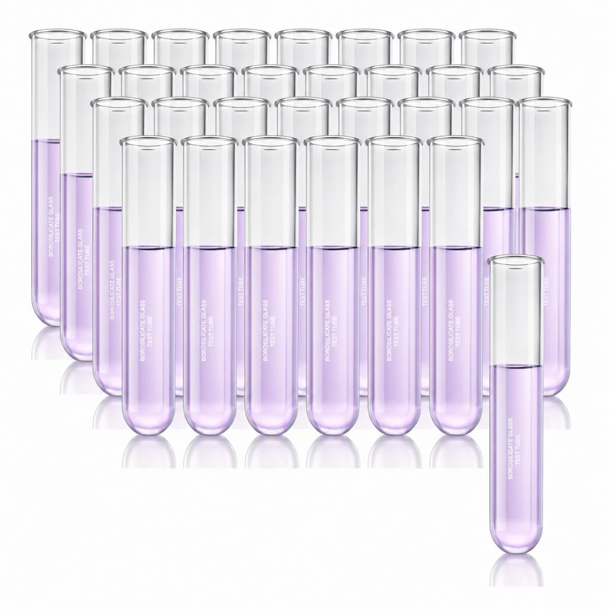 A.D Borosilicate Glass Test Tube with Rim 18mm x 150mm (25ml) Capacity – Pack of 50 | Heat & Chemical Resistant Laboratory Test Tubes | Ideal for School, College Labs & Sample Collection-image-39