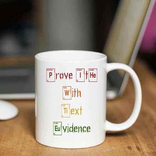 Miniatura 3 de Funny English Teacher Gift, Back To School Surprise for - Evidence Based Quote on 11 Oz White Ceramic Coffee Mug