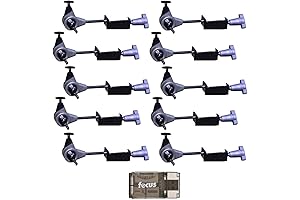 HME Products T-Post Trail Camera Holder (10-Pack) Bundle with Card Reader